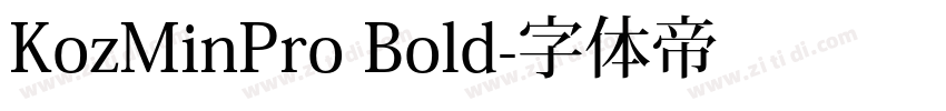 KozMinPro Bold字体转换